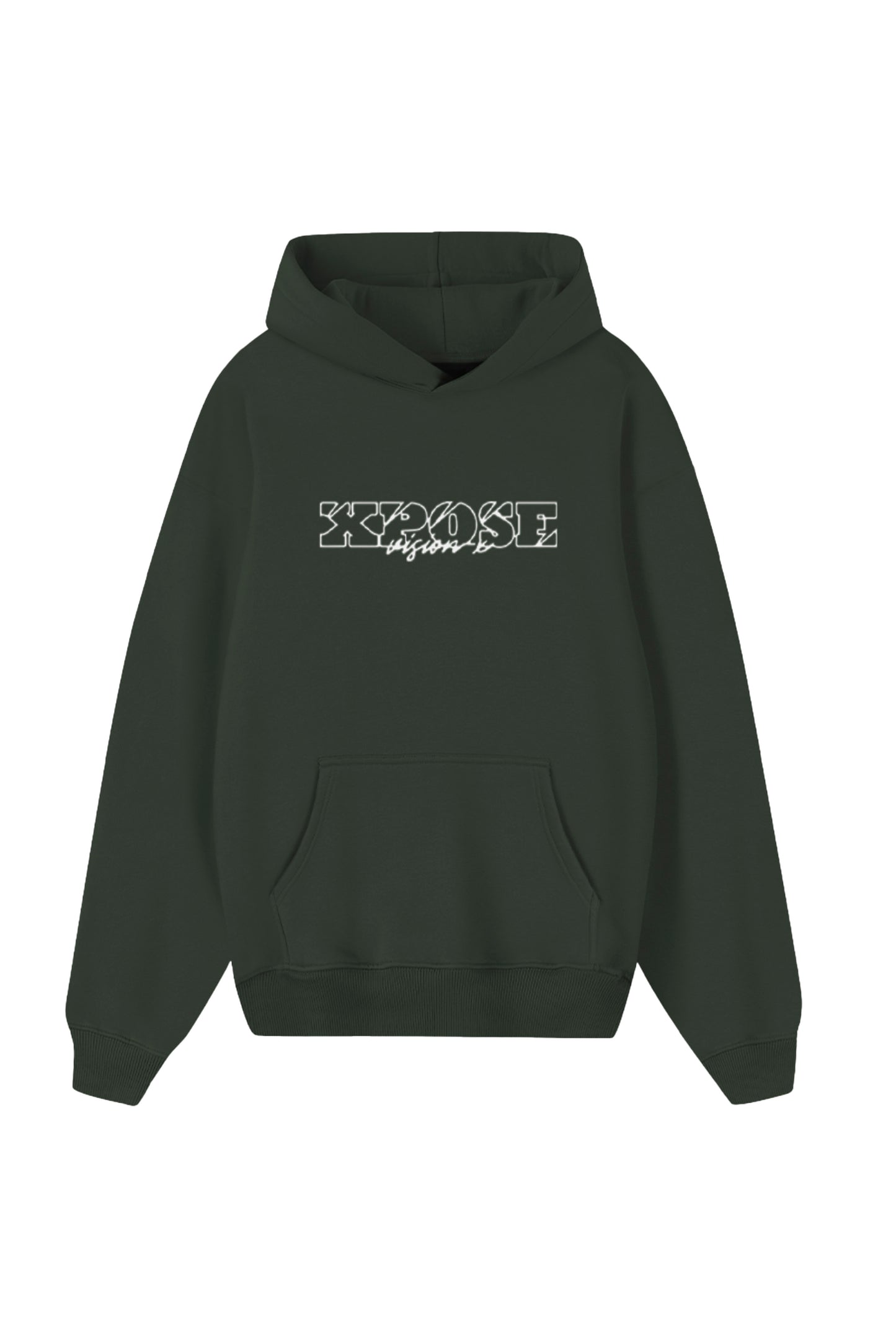 BROKEN LINES HOODIE PINE